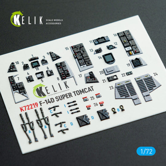 F-14D Super Tomcat - interior 3D decals for HobbyBoss kit