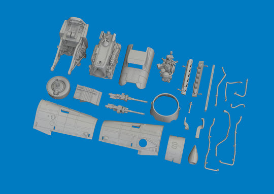 Bf 109K-4 engine PRINT 1/72 for Eduard