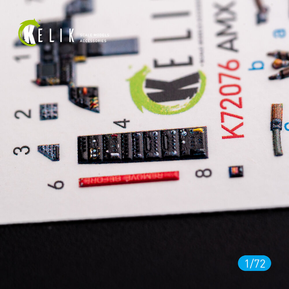 Amx Ghibli interior 3D decals for Italeri kit