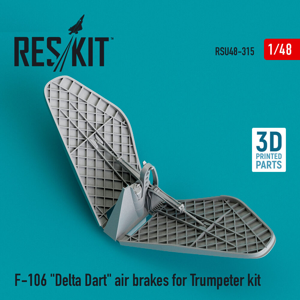 F-106 Delta Dart air brakes for Trumpeter kit (3D Printed)