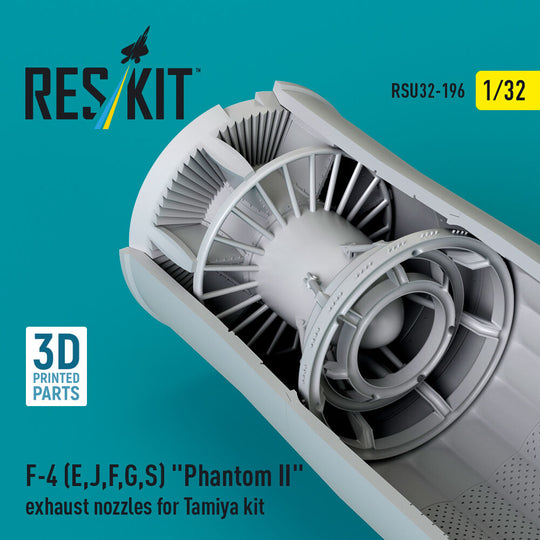 F-4 (E, J, F, G, S) Phantom II exhaust nozzles for Tamiya kit (3D Printed)