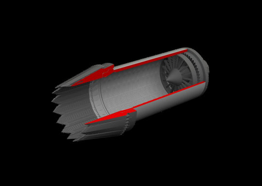F-35C exhaust nozzle PRINT for Tamiya