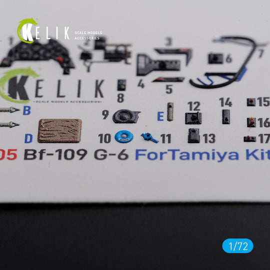 BF109 G-6 interior 3D decals for Tamiya kit