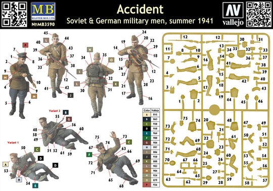 Accident. Soviet & German military men,