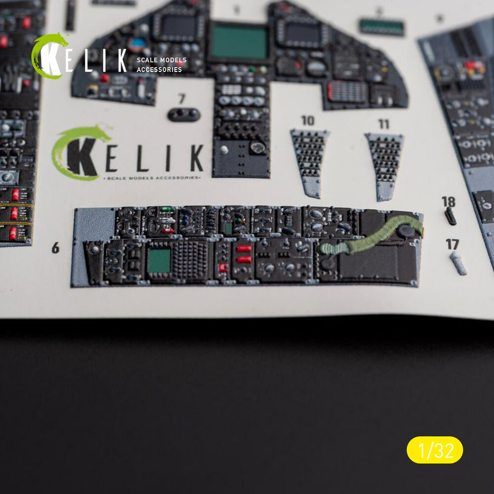 F-117A - Type 2 interior 3D decals for Trumpeter kit