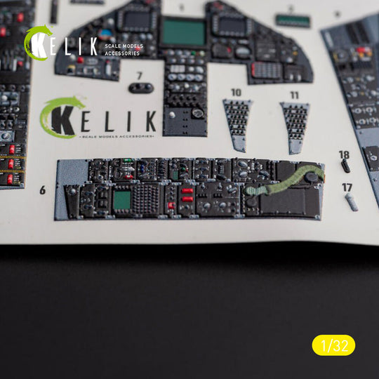 F-117A - Type 2 interior 3D decals for Trumpeter kit