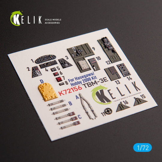 TBM-3E - interior 3D decals for Hobby 2000/Hasegawa kit