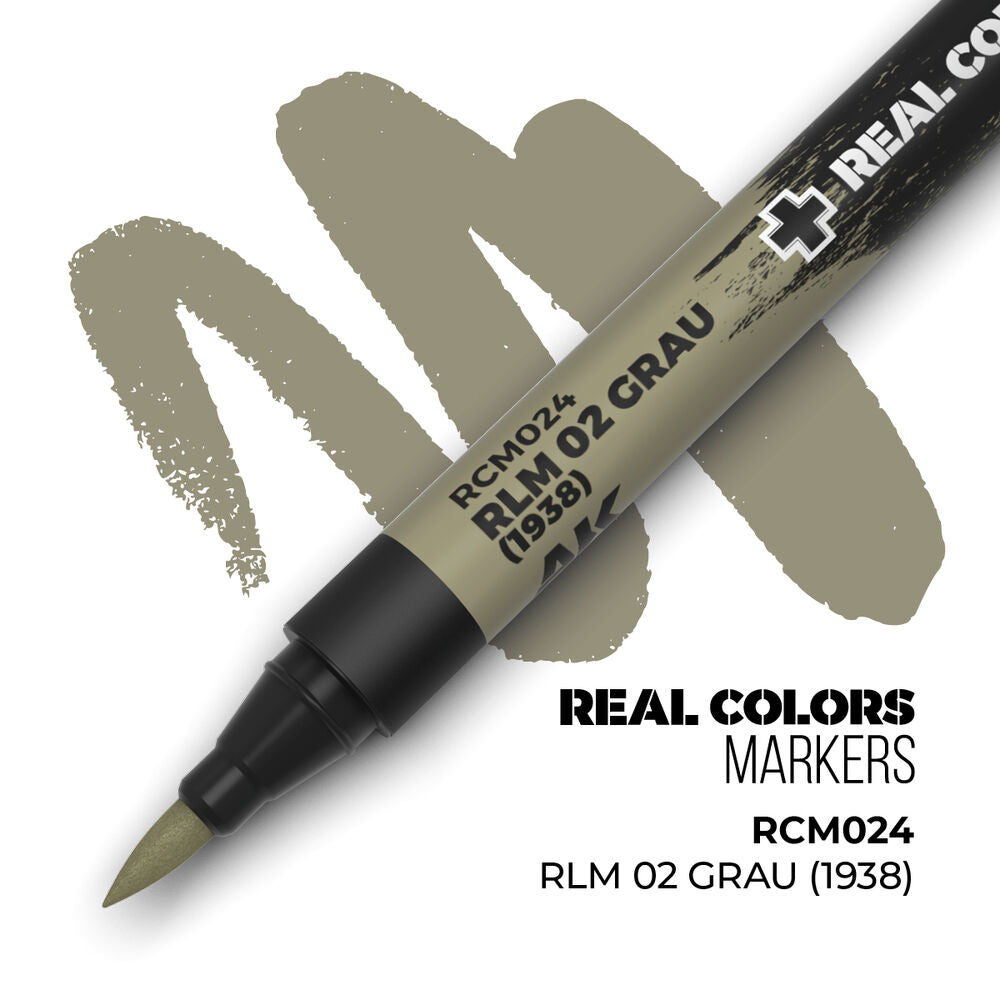 Real Colors Markers: RLM 02 GRAU (1938)