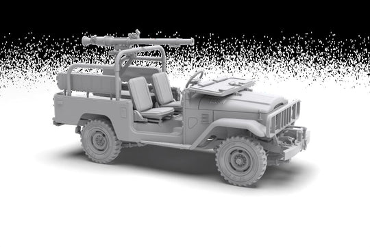 FJ43 Pickup with SPG-9.  RECOILLESS GUN