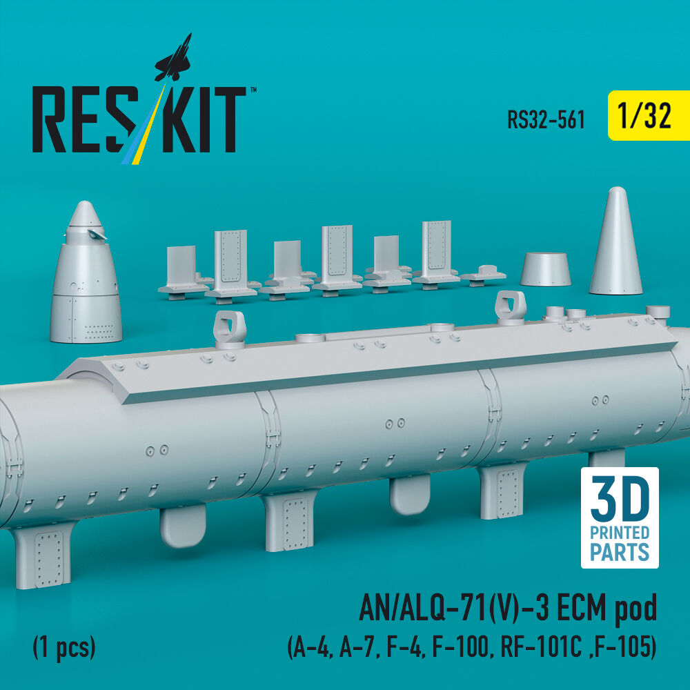 AN/ALQ-71(V)-3 ECM pod (A-4, A-7, F-4, F-100, RF-101C, F-105) (1pcs) (3D Printed)