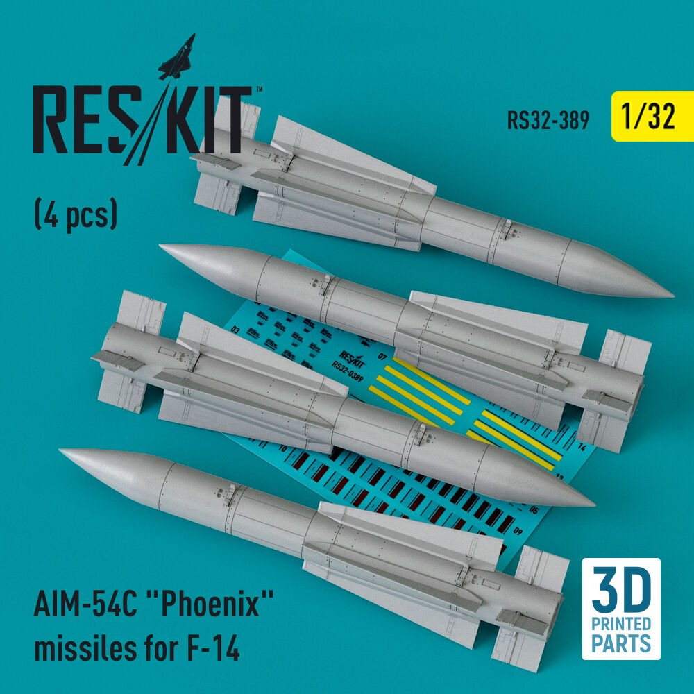 AIM-54C Phoenix missiles for F-14 (4pcs) (3D Printed)