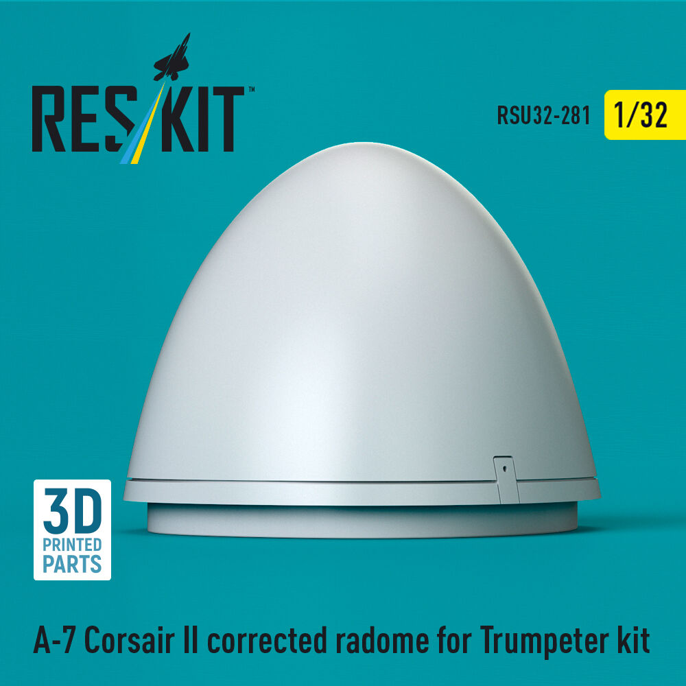 A-7 Corsair II corrected radome (3D Printed) for Trumpeter