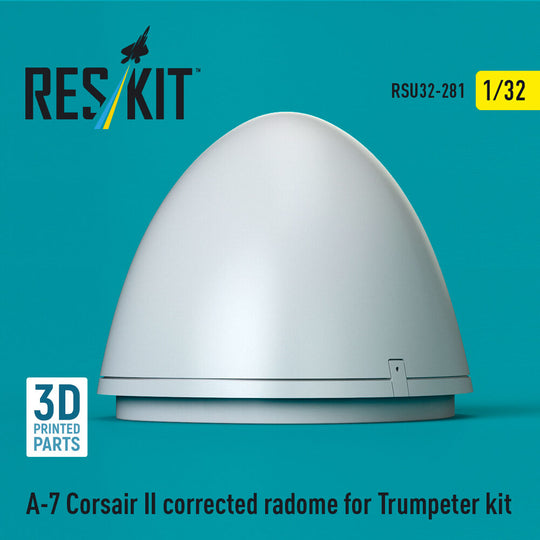A-7 Corsair II corrected radome (3D Printed) for Trumpeter