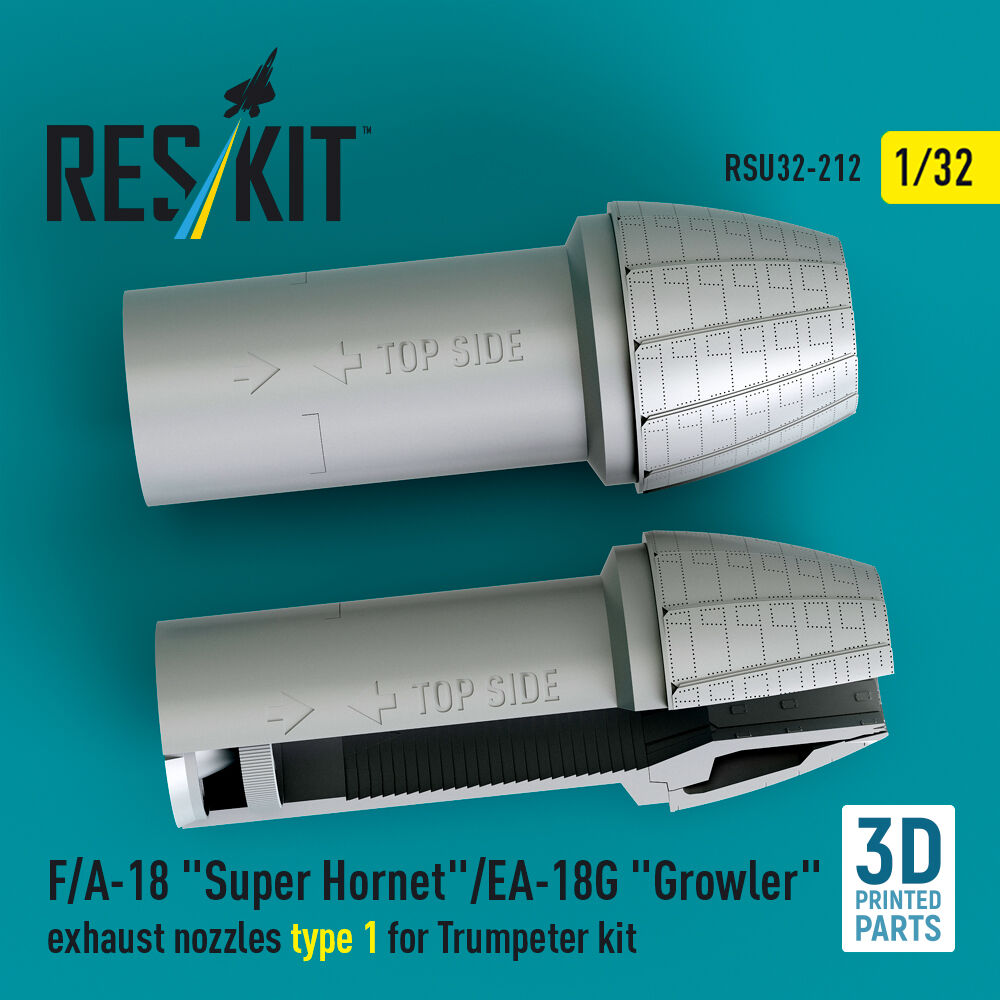 F/A-18 Super Hornet/EA-18G Growler exhaust nozzles type 1 for Trumpeter kit (3D Printed)