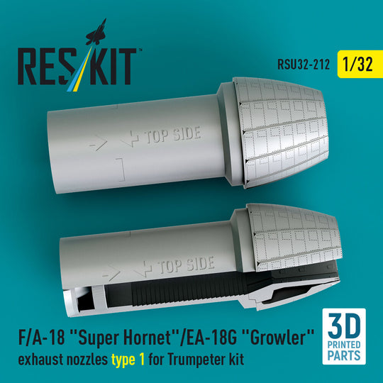 F/A-18 Super Hornet/EA-18G Growler exhaust nozzles type 1 for Trumpeter kit (3D Printed)