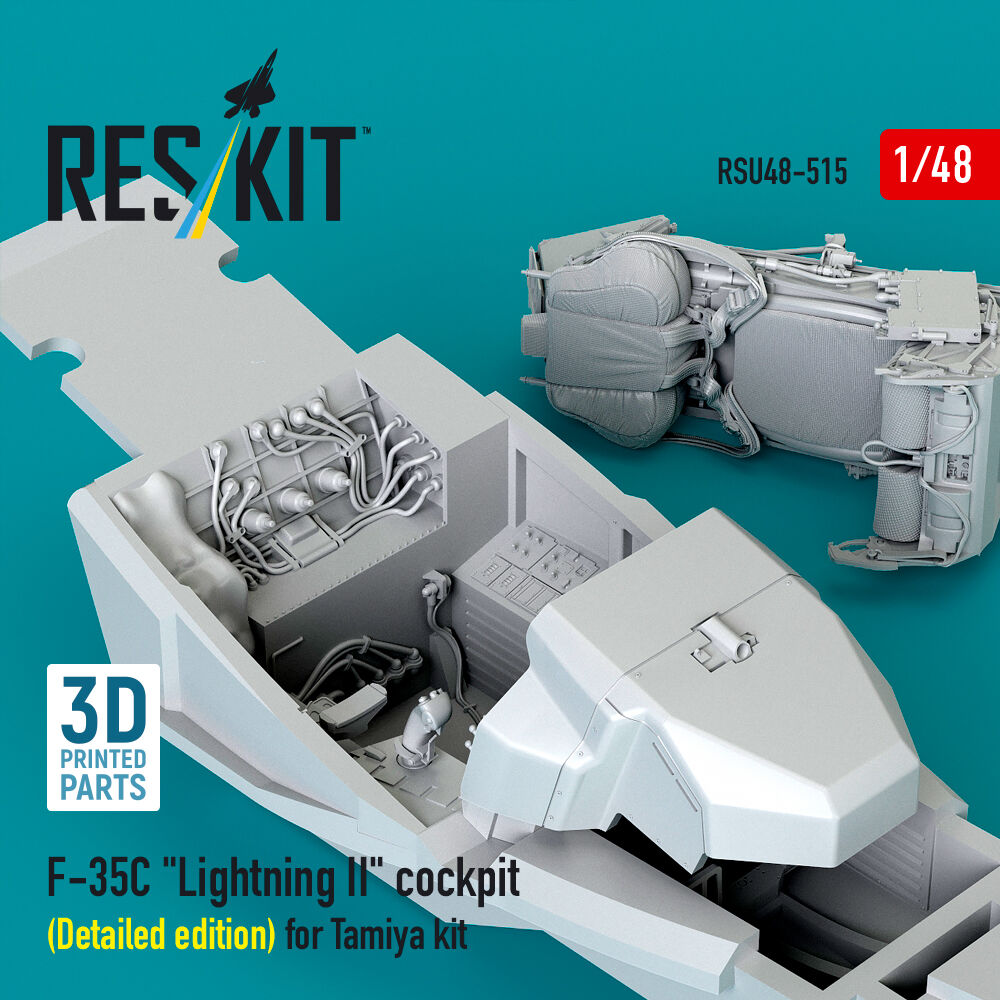 F-35C Lightning II cockpit (Detailed edition) for Tamiya kit (3D Printed)