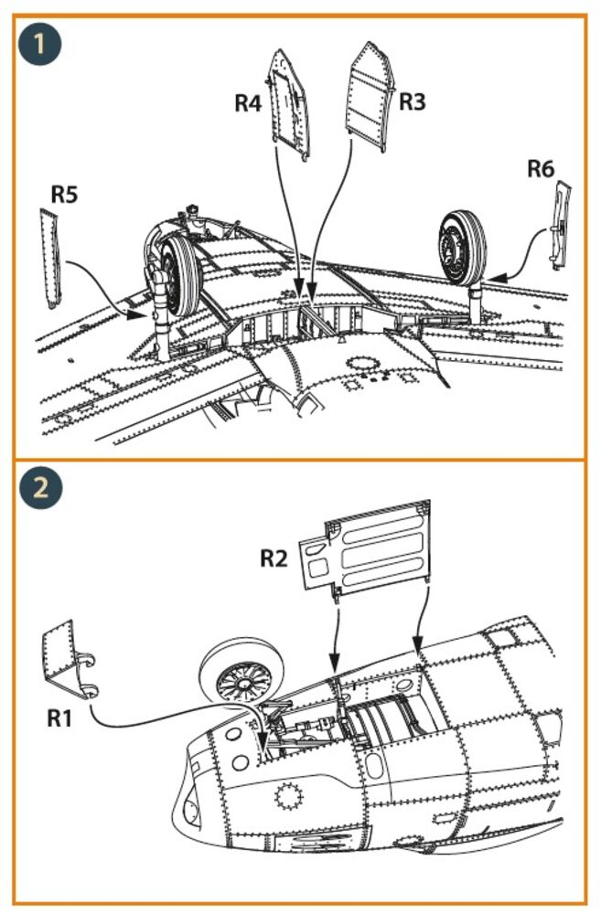 F-86A undercarriage covers for CP kits