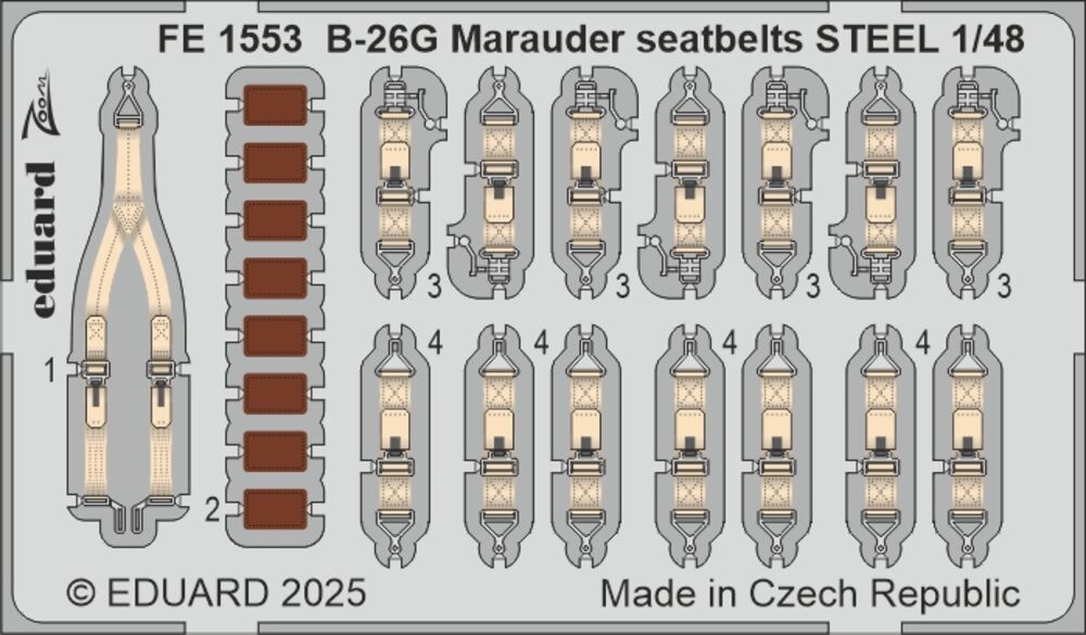 B-26F Marauder seatbelts STEEL   ICM