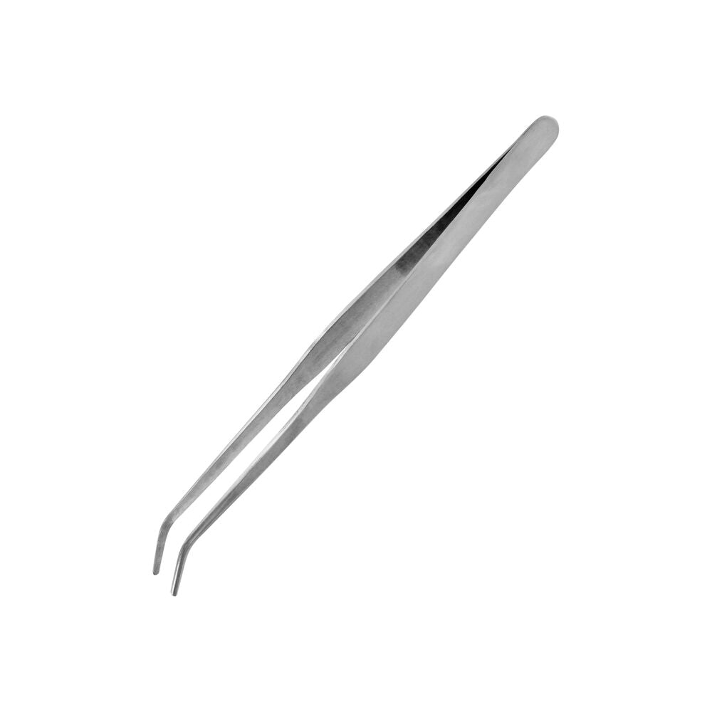 Strong Curved Stainless Steel Tweezers (175 mm)