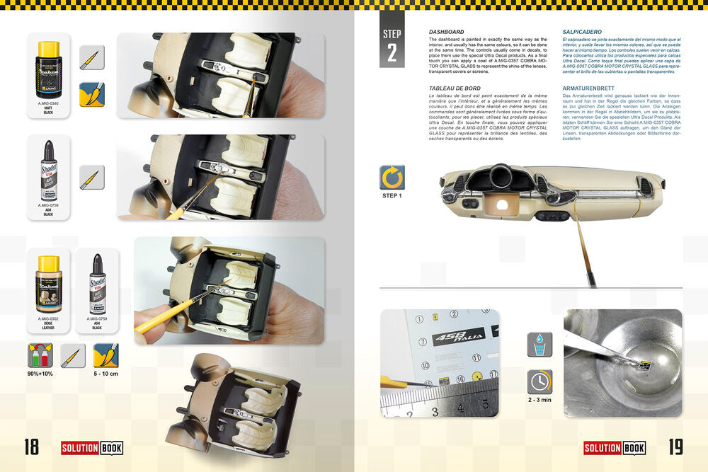 SOLUTION BOOK 24 - How to Paint and Lacquer Scale Cars (English, Castellano, Francais, Deutsch)