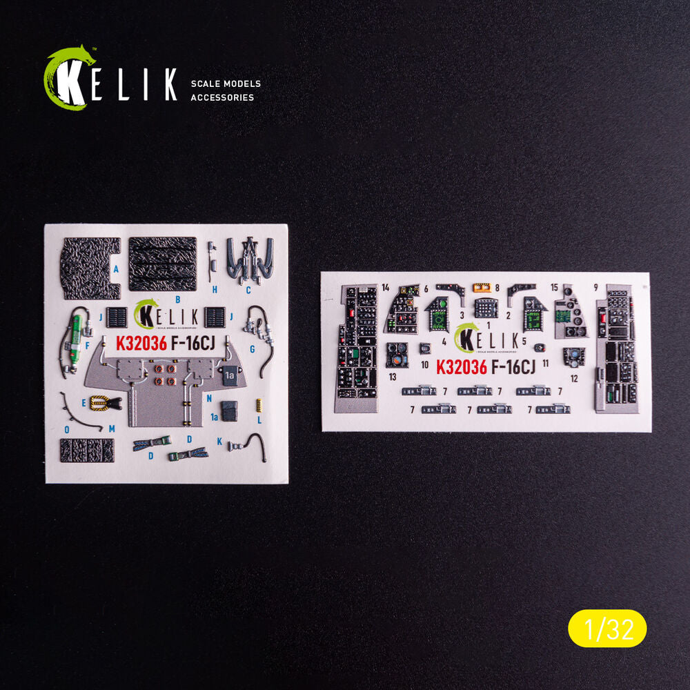 F-16CJ - interior 3D decals for Tamiya kit