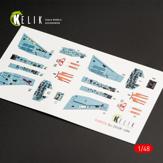 SU-25UB interior 3D decals for Smer/KP kit