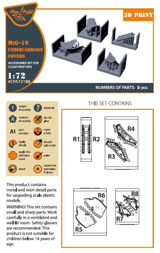 MiG-19 undercarriage covers for CP kits