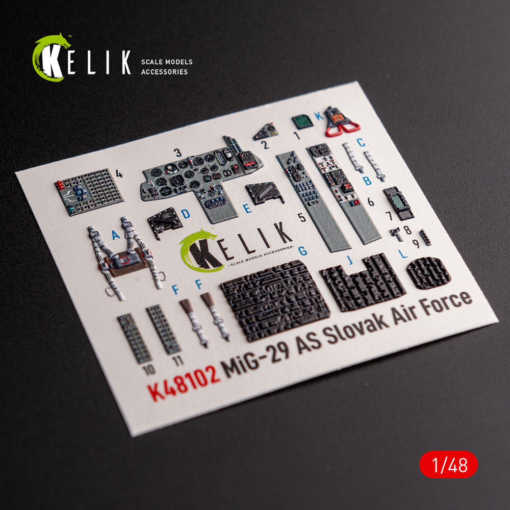 Mig-29AS - interior 3D decals for Academy kit