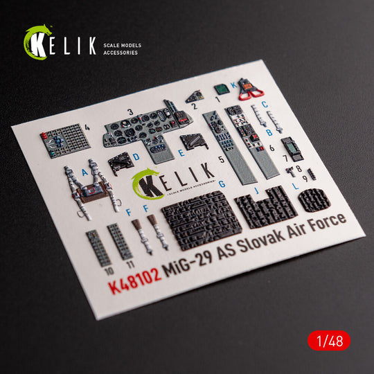 Mig-29AS - interior 3D decals for Academy kit