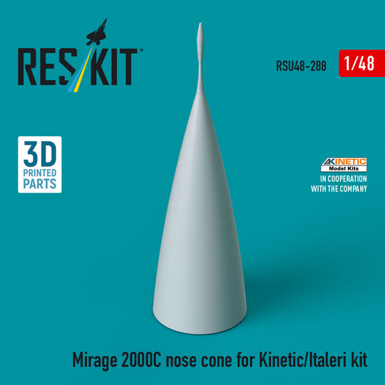 Mirage 2000C nose cone for Kinetic/Italeri kit (3D Printed)