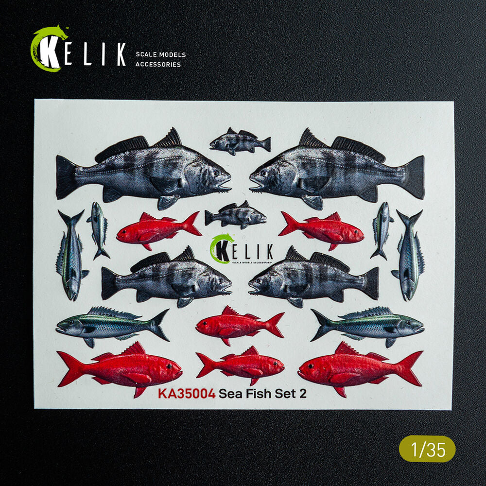 Sea Fish set Type 2 - 3D Decal for dioramas