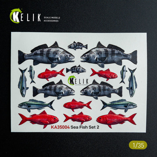 Sea Fish set Type 2 - 3D Decal for dioramas