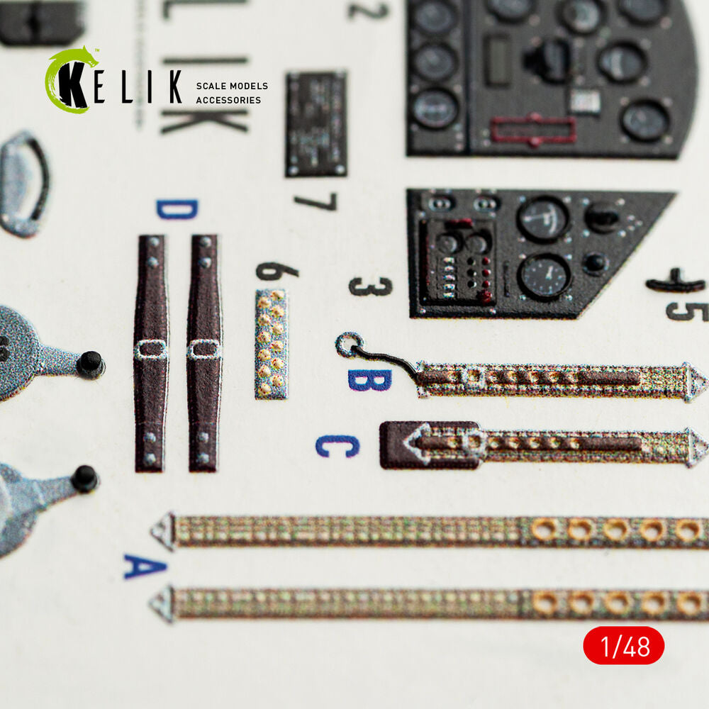 FOKKER D.XXI - interior 3D decals for Special Hobby kit