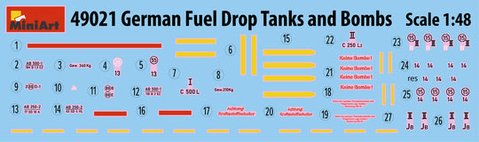 German Fuel Drop Tanks and Bombs