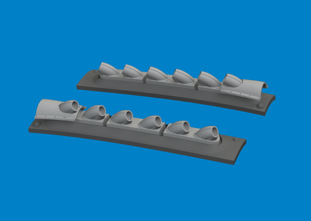 P-40 cold weather exhaust stacks rounded PRINT  EDUARD