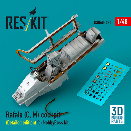 Rafale (C, M) cockpit (Detailed edition) for HobbyBoss kit (3D printed)