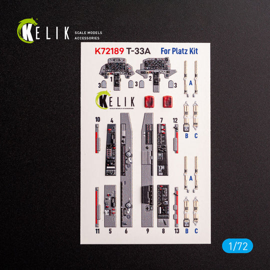 T-33A Shooting Star - interior 3D decals for Platz kit