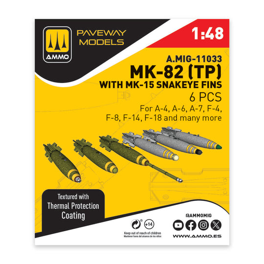 MK-82 with thermal protection and MK-15 Snakeye fin (6 pcs)