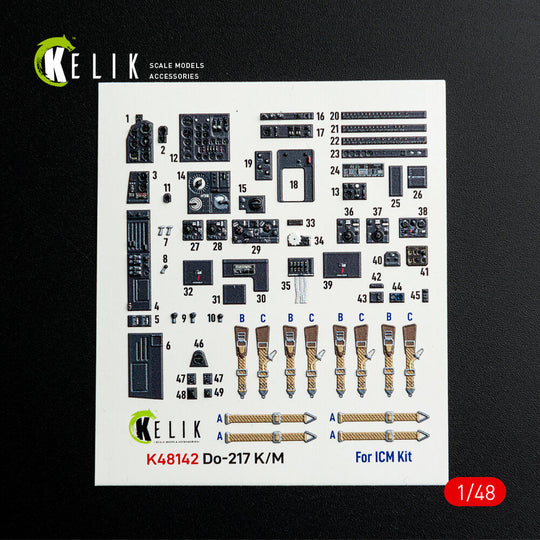 Do-217 K/M - interior 3D decals for ICM kit