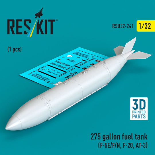 275 gallon fuel tank (F-5E/F/N, F-20, AT-3) (1 pcs) (3D Printed)