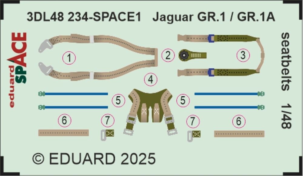 Jaguar GR.1 / GR.1A seatbelts SPACE  AIRFIX