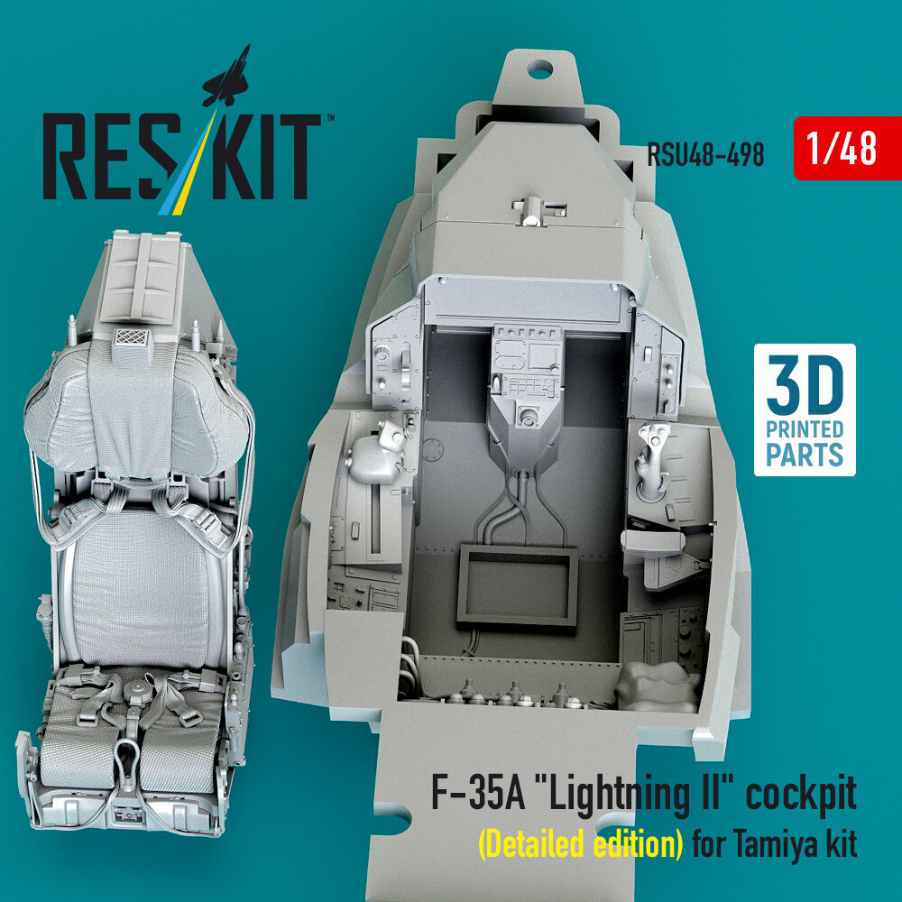 F-35A Lightning II cockpit (Detailed edition) for Tamiya kit (3D Printed)