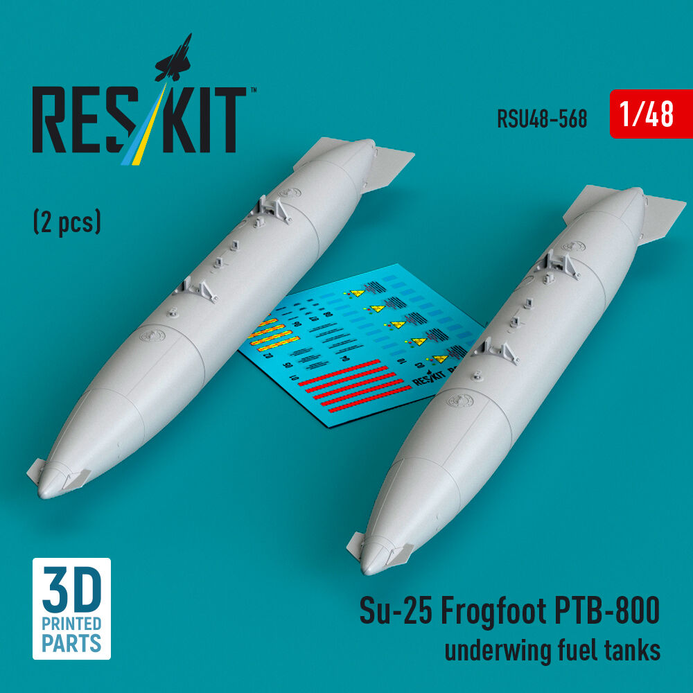 Su-25 Frogfoot PTB-800 underwing fuel tanks (2 pcs) (3D Printed)