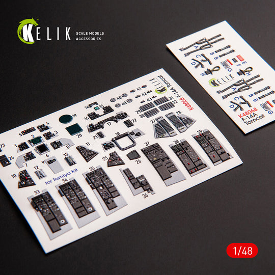 F-14A Tomcat late interior 3D decals for Tamiya kit