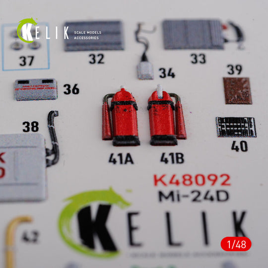 Mi-24D (Hind-D) interior 3D decals for Trumpeter kit