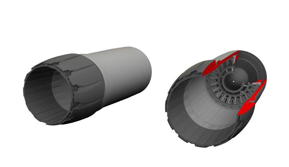 F-14D exhaust nozzles PRINT for Tamiya