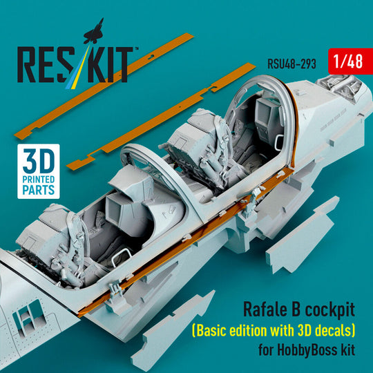 Rafale B cockpit (Basic edition with 3D decals) for HobbyBoss kit (3D Printed)