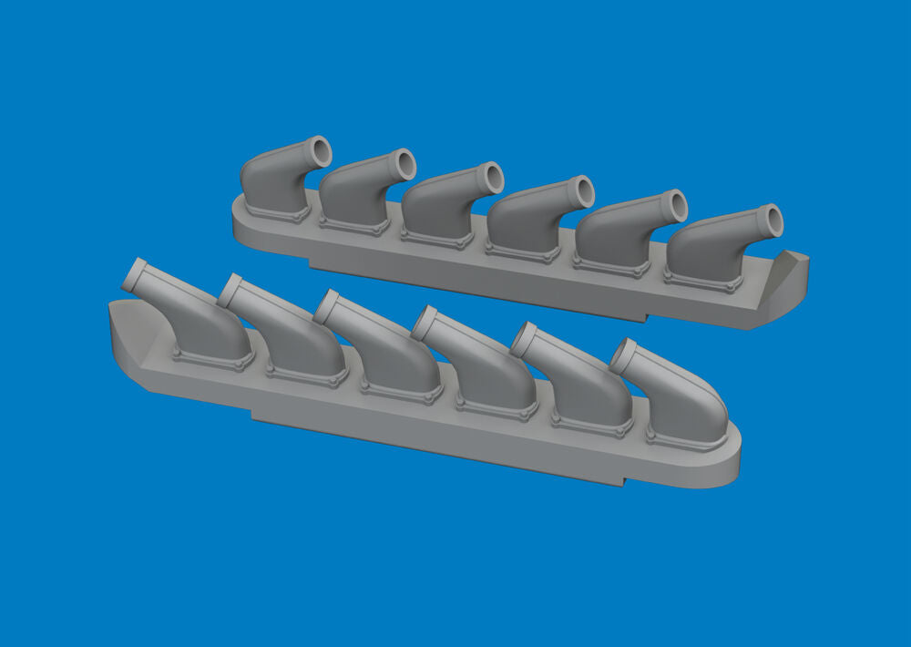 P-51D exhaust stacks PRINT for Arma Hobby