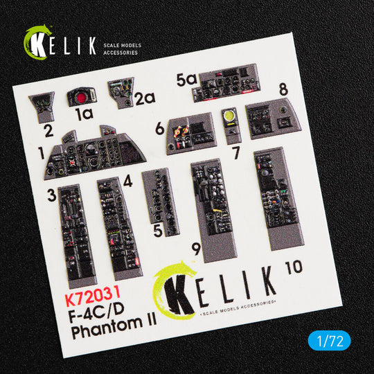 F-4(C,D) Phantom II interior 3D decals for Hasegawa kit
