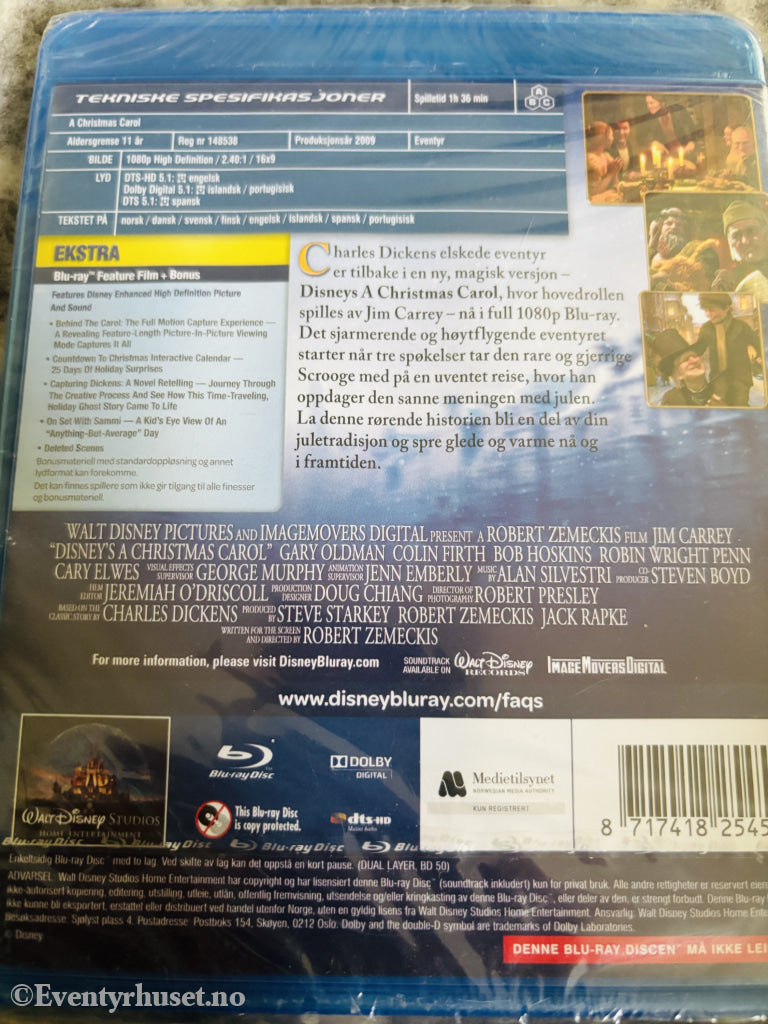 A Christmas Carol. Blu-ray. Ny i plast!